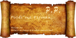 Polányi Piroska névjegykártya
